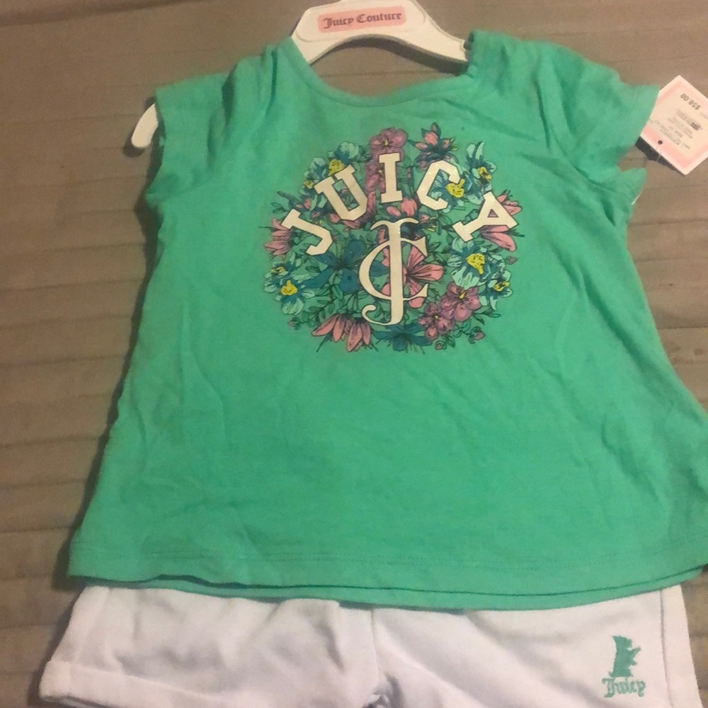 Girls juicy couture short pants set